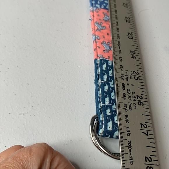 Vineyard Vines by Shep & Ian cotton patchwork belt w whale, fish & frogs. Size S - Picture 6 of 6